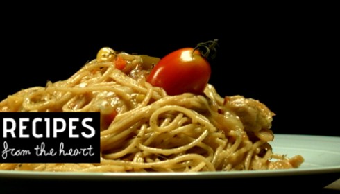 WHOLE GRAIN SPAGHETTI WITH SWEET CHICKEN